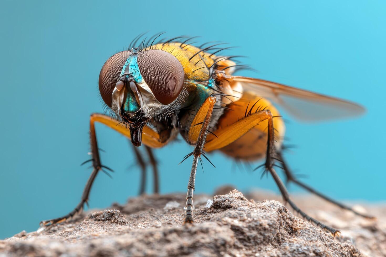 A fly with large eyes and a long nose photo
