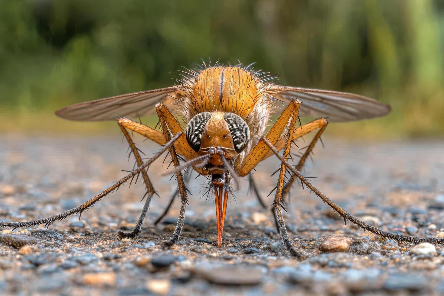 A fly with long legs and a big head photo
