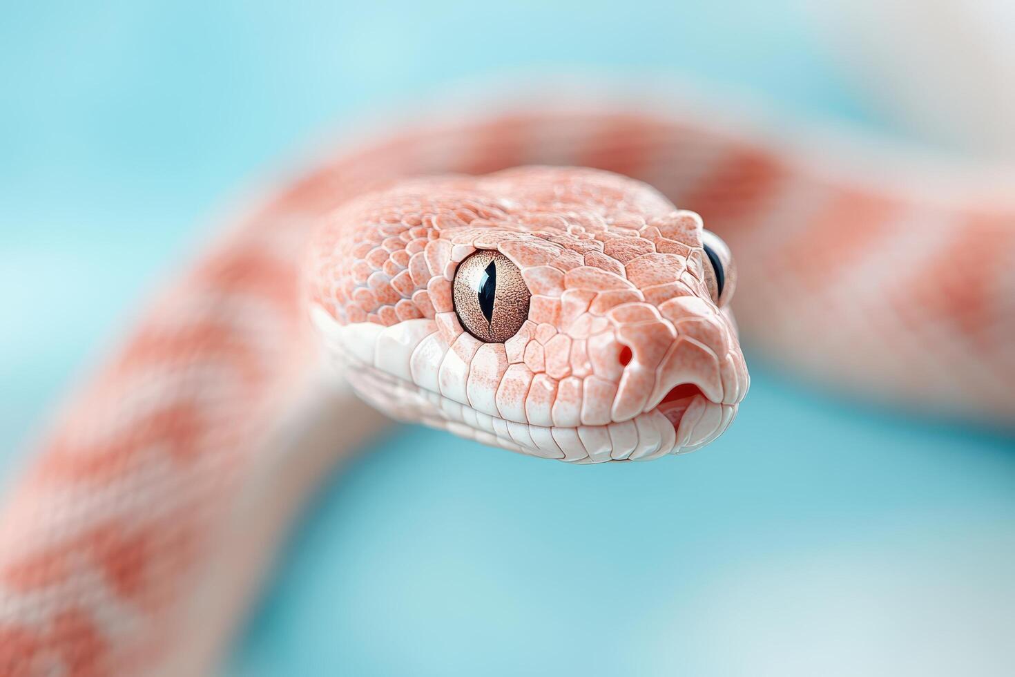 A close up of a snake's head and neck photo