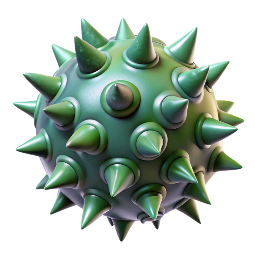 stunning modern Alien seed pod, spiky exterior, organic texture high resolution png