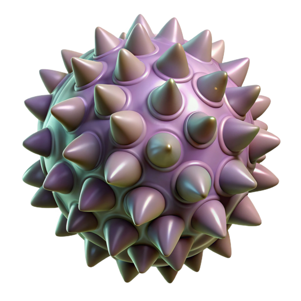 serene classic Alien seed pod, spiky exterior, organic texture high resolution png