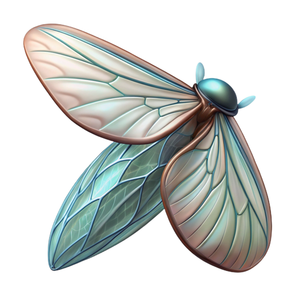 magnificent classic Alien insect wing, translucent membrane, intricate veins 4K png