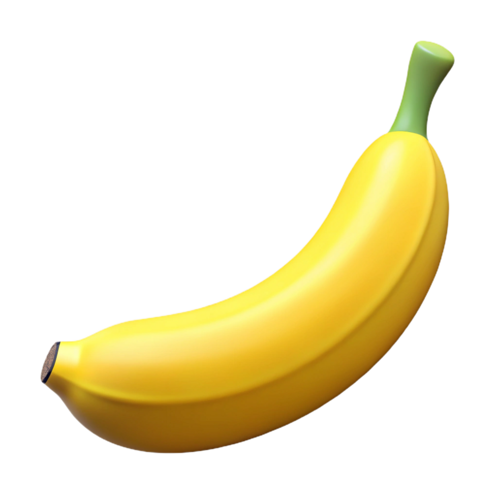 vibrant minimalist Single banana, yellow, high quality png