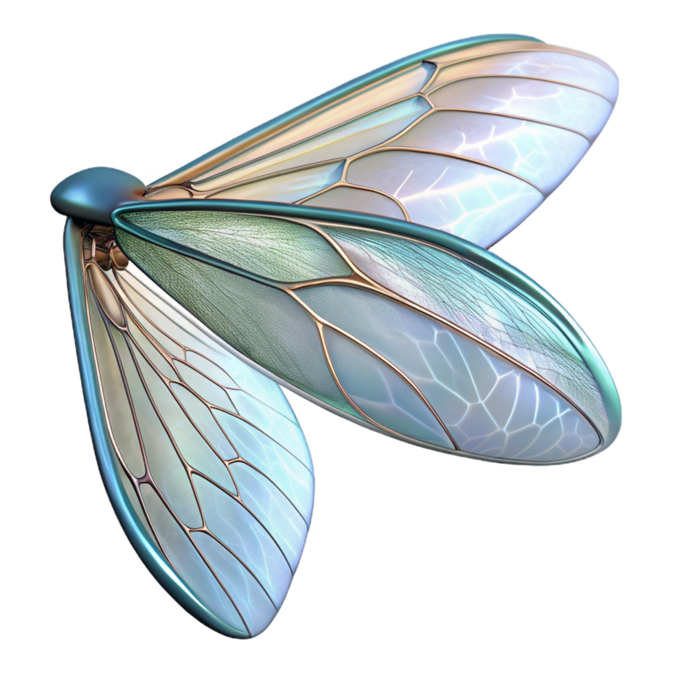 wonderful creative Alien insect wing, translucent membrane, intricate veins detailed png