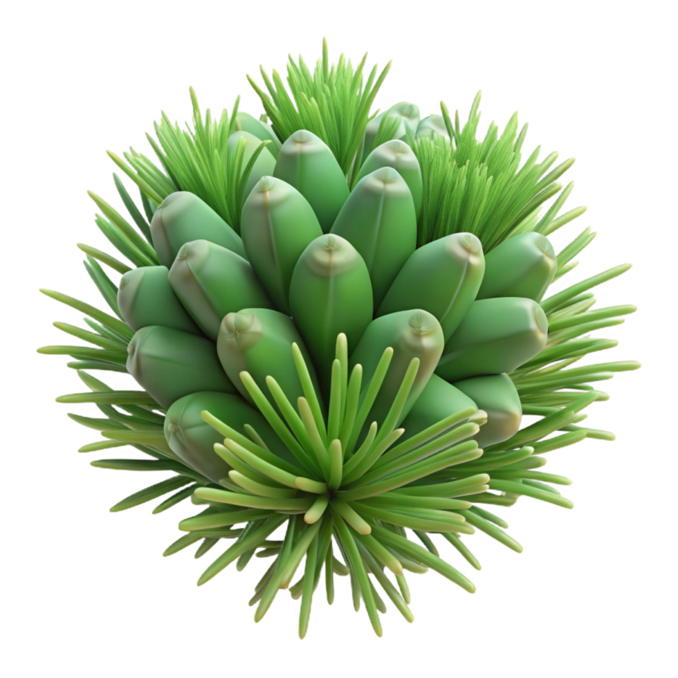 serene minimalist Pine needle cluster high resolution png