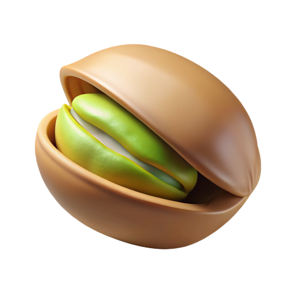 serene minimalist Pistachio nut in shell high resolution png