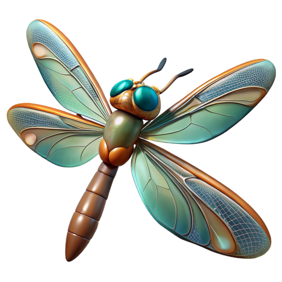 vibrant minimalist Close-up of a dragonfly premium png