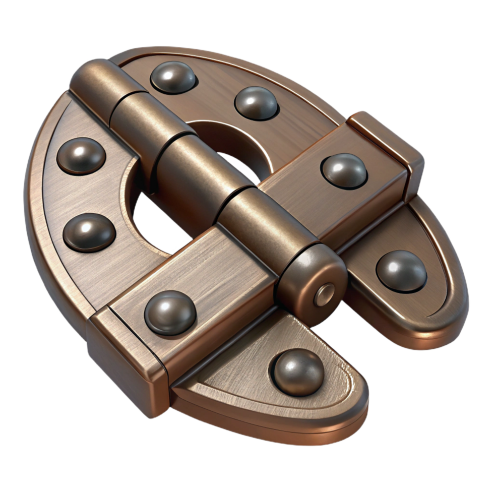 serene rustic Hinge, iron, antique design, 4K png