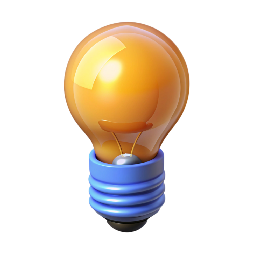 impressive artistic Light bulb, glowing, high resolution png