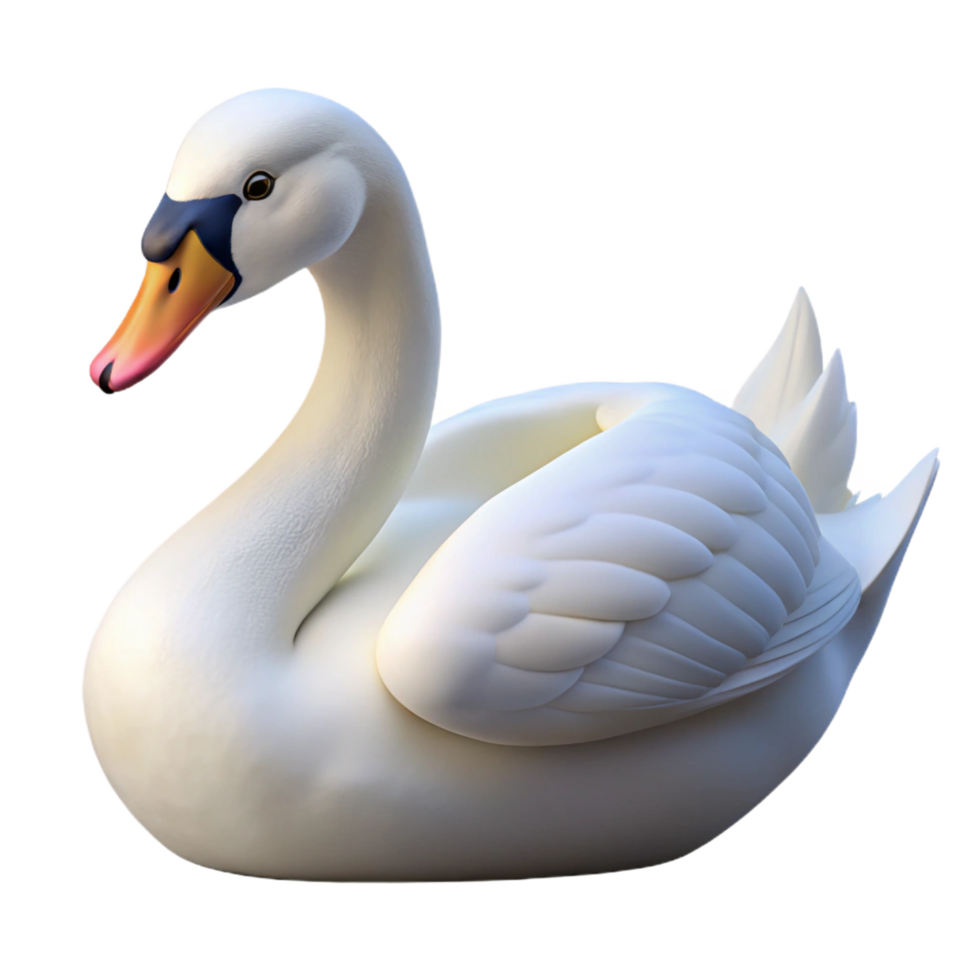 magnificent classic Graceful swan, white, genuine png