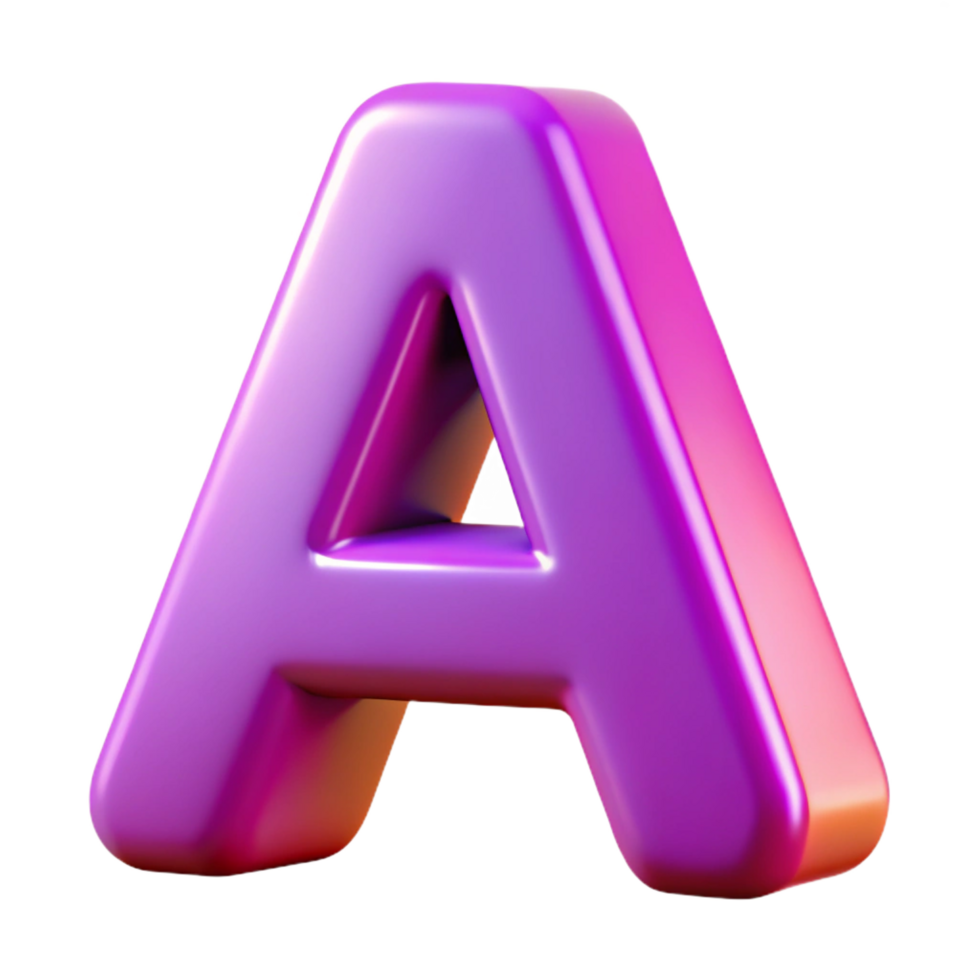 stunning modern Letter A, uppercase, authentic png