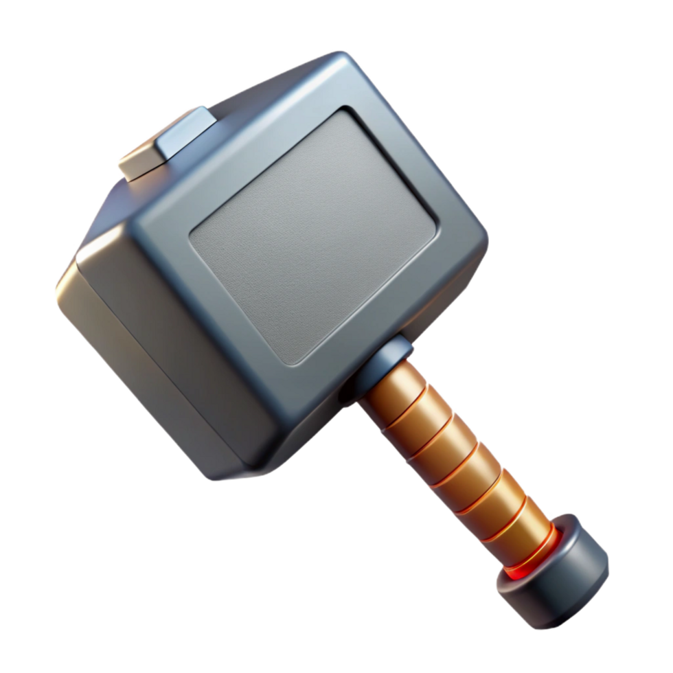 serene classic Thor's Hammer, Mjolnir, high resolution png