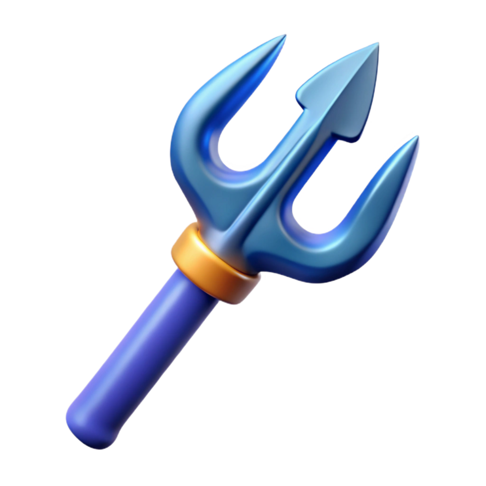vibrant creative Trident of Poseidon, professional png