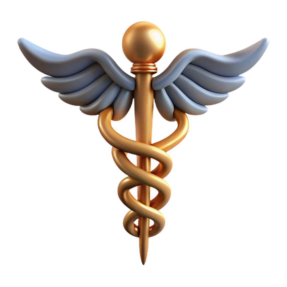 magnificent traditional Caduceus, Hermes' staff, authentic png