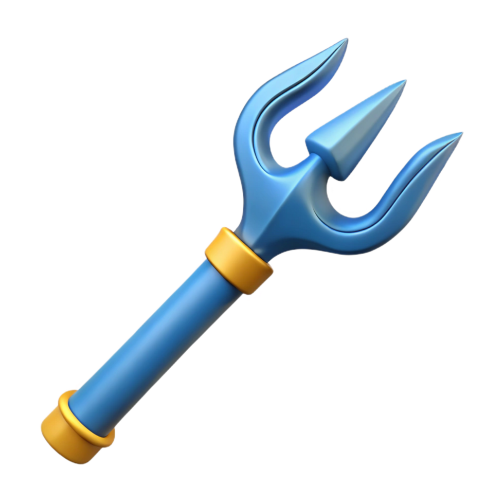 serene rustic Trident, Poseidon's weapon, Greek mythology, exclusive png