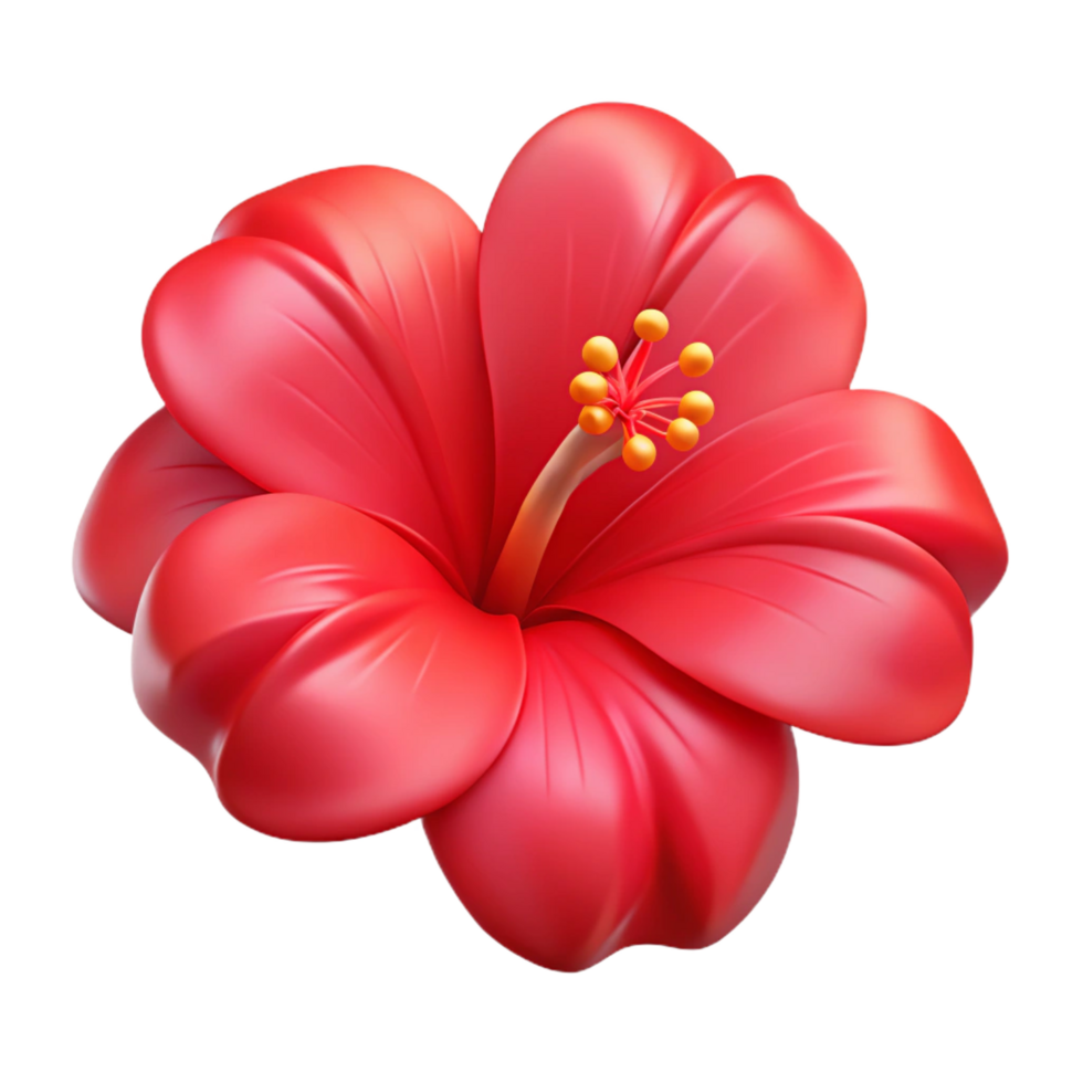 wonderful rustic Hibiscus flower, red high quality png