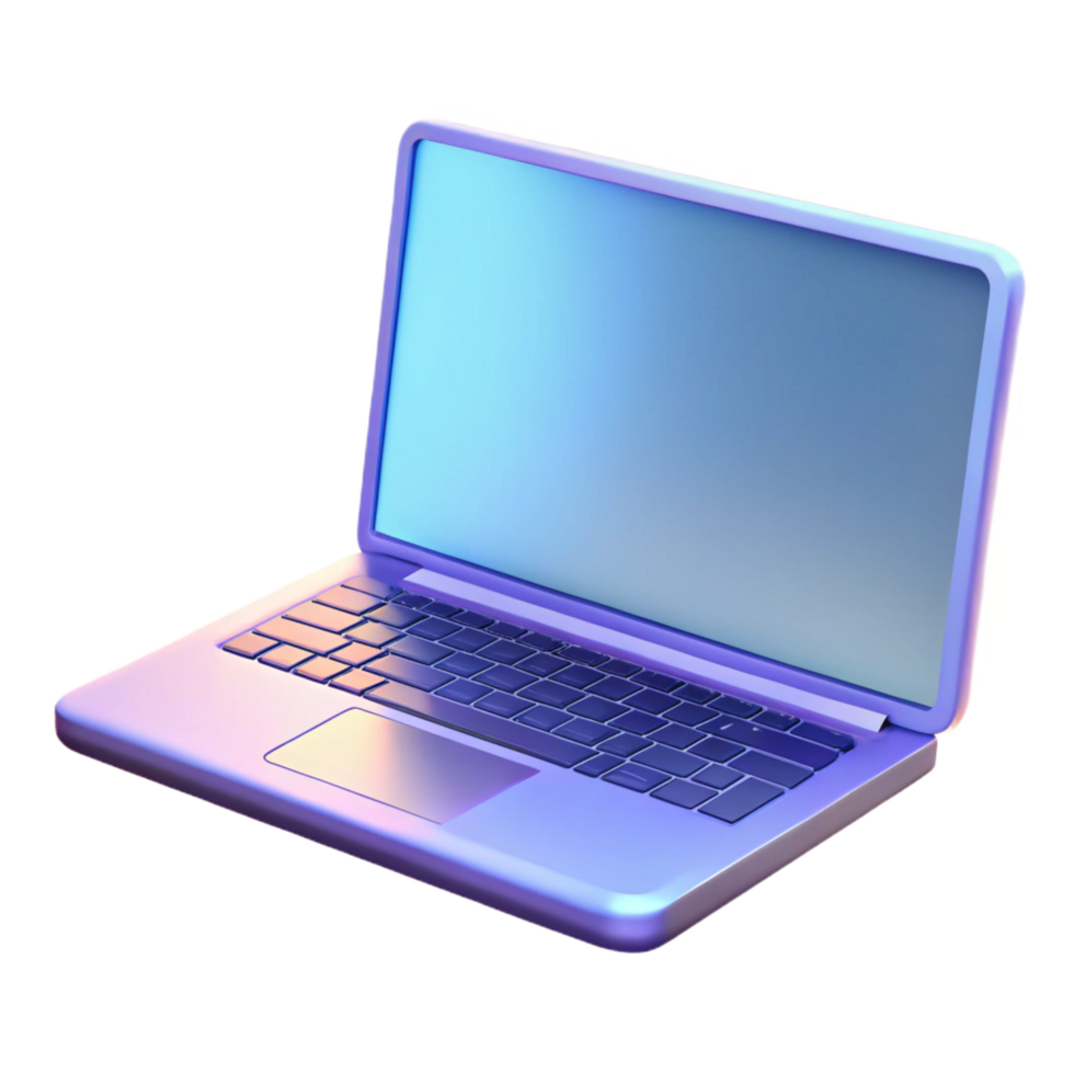 vibrant minimalist Laptop computer original png