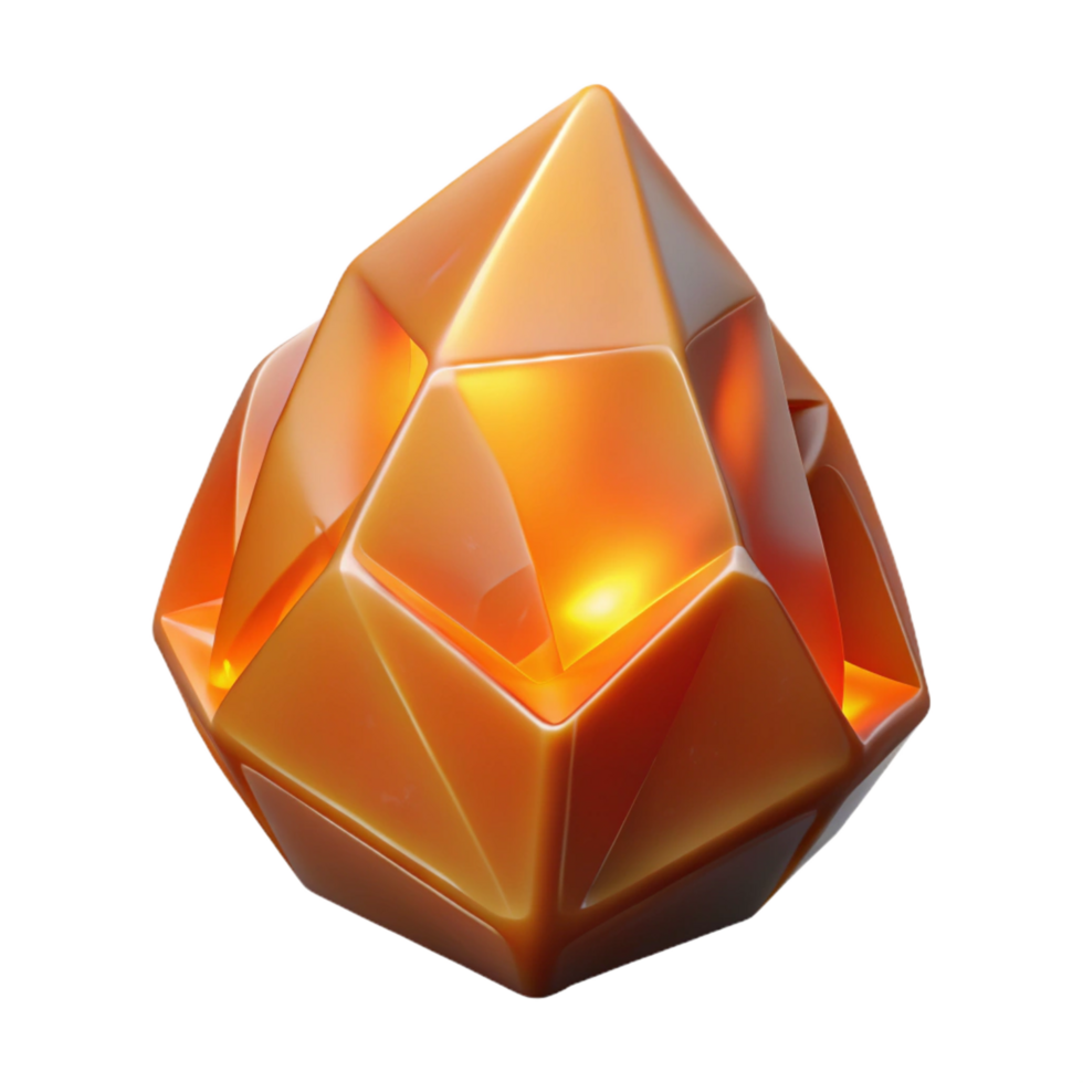stunning rustic Alien mineral, glowing orange, crystalline structure original png