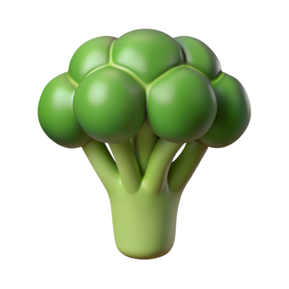 wonderful abstract One broccoli floret 4K png