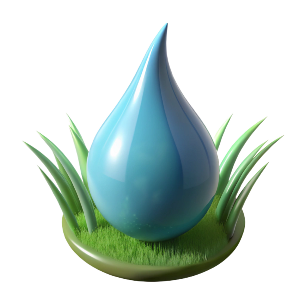 stunning rustic Close-up of a dewdrop on a blade of grass grass not visible 4K png