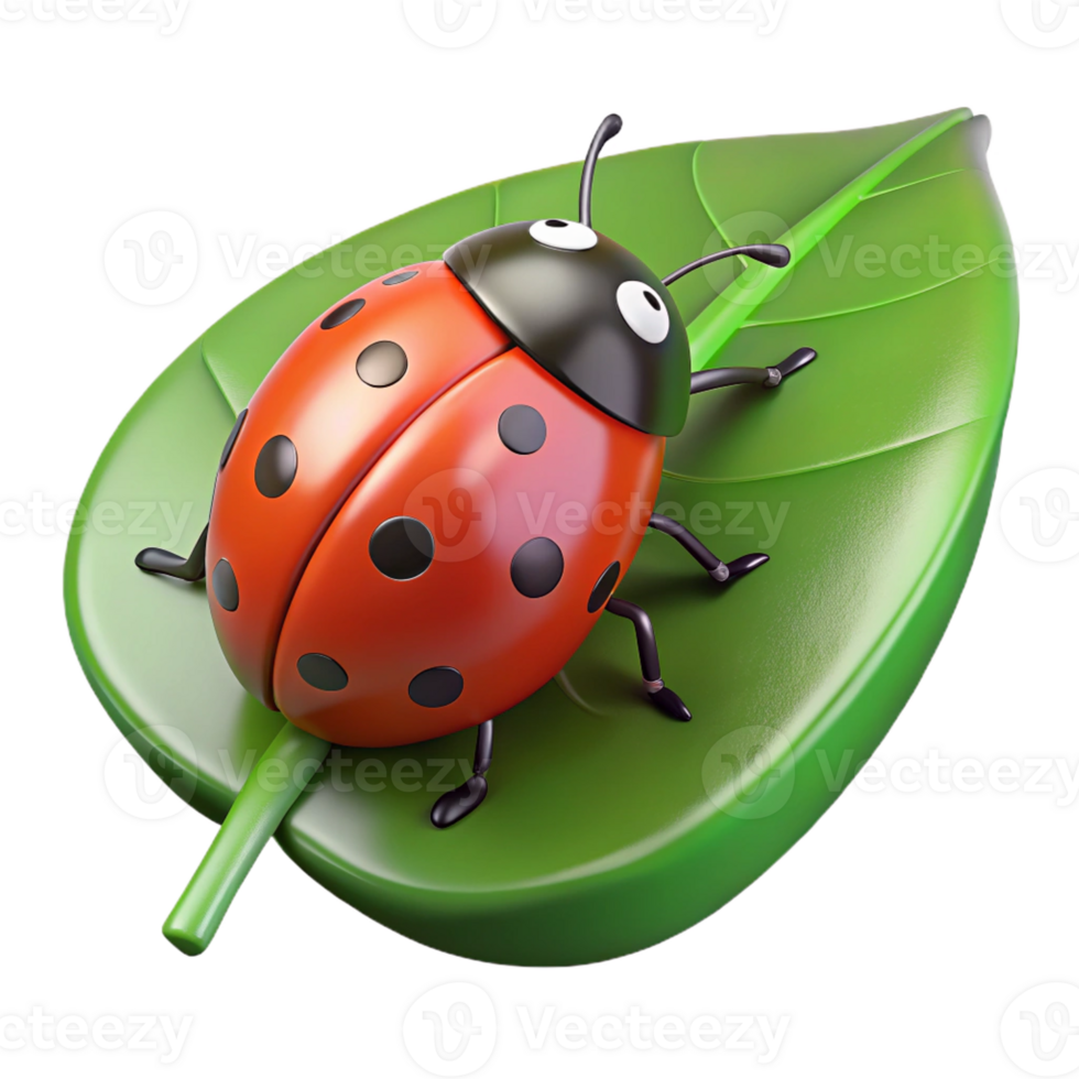stunning traditional Ladybug crawling on a leaf leaf not visible professional png