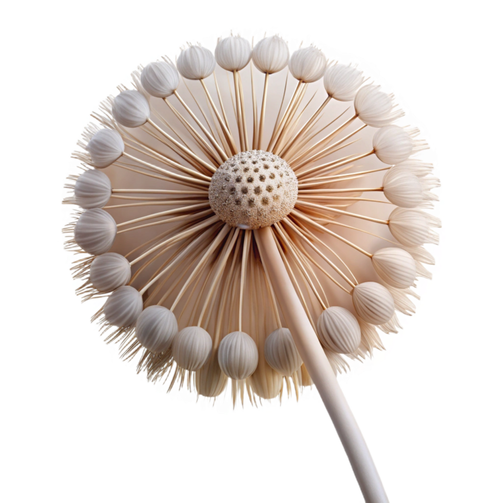 magnificent minimalist Close up of a dandelion clock clock only premium png