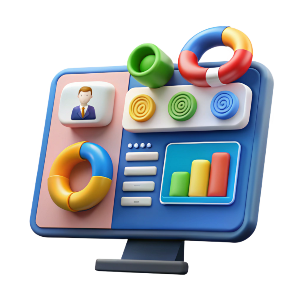 serene contemporary Customer relationship management CRM software dashboard detailed png