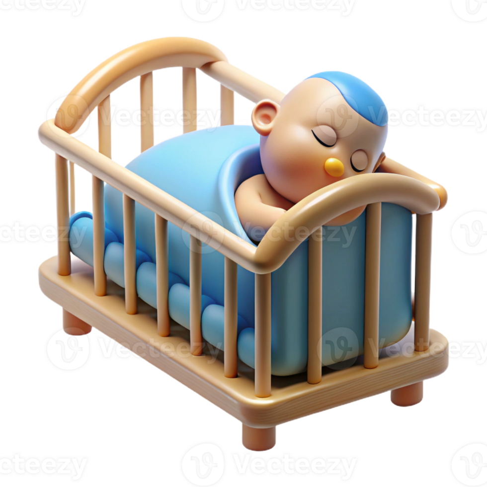 serene minimalist Sleeping baby in a crib implied, not shown original png