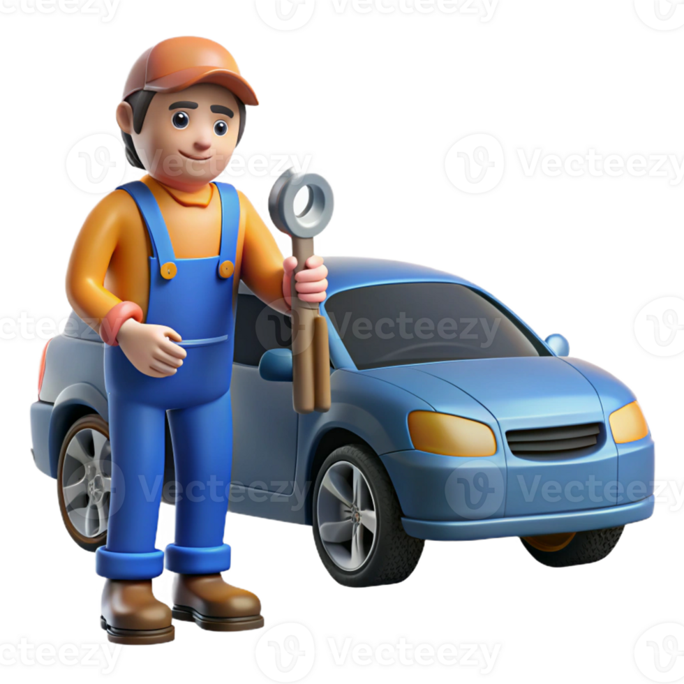 impressive traditional Skilled mechanic fixing a car implied, not shown detailed png