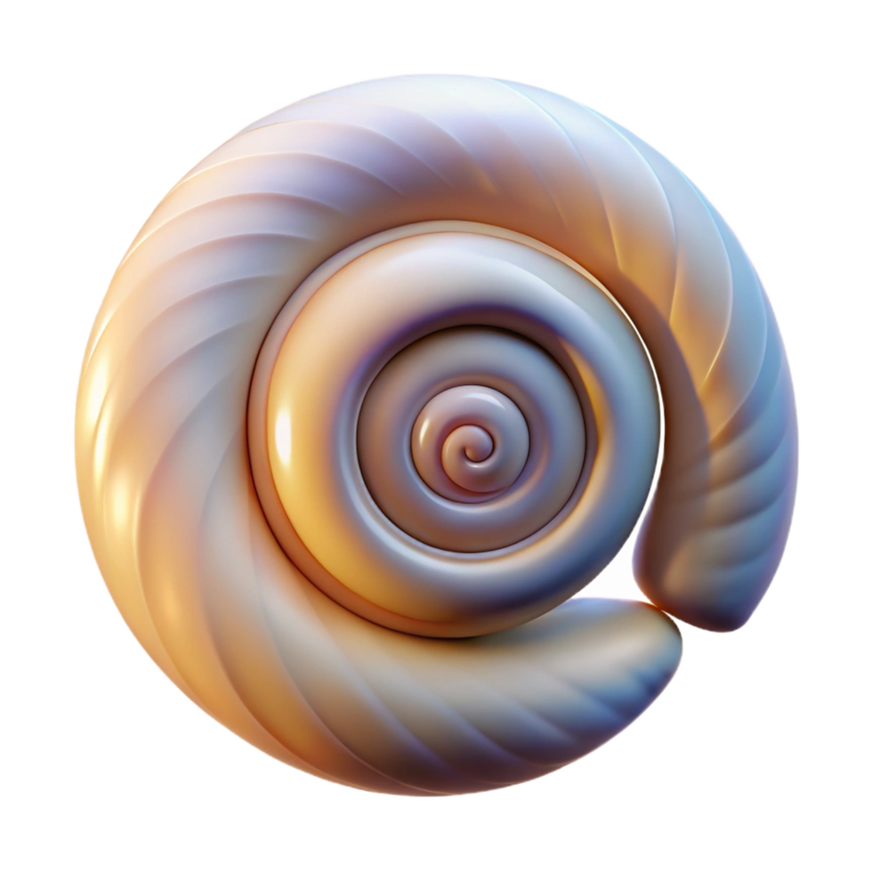 magnificent minimalist Seashell spiral 4K png