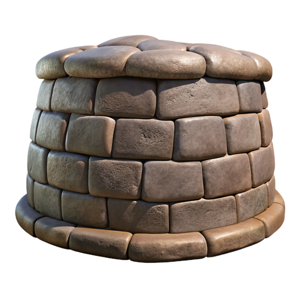 hypnotic distinguished Stone wall cap, weathered texture, NO BACKGROUND with Transparent Background. png