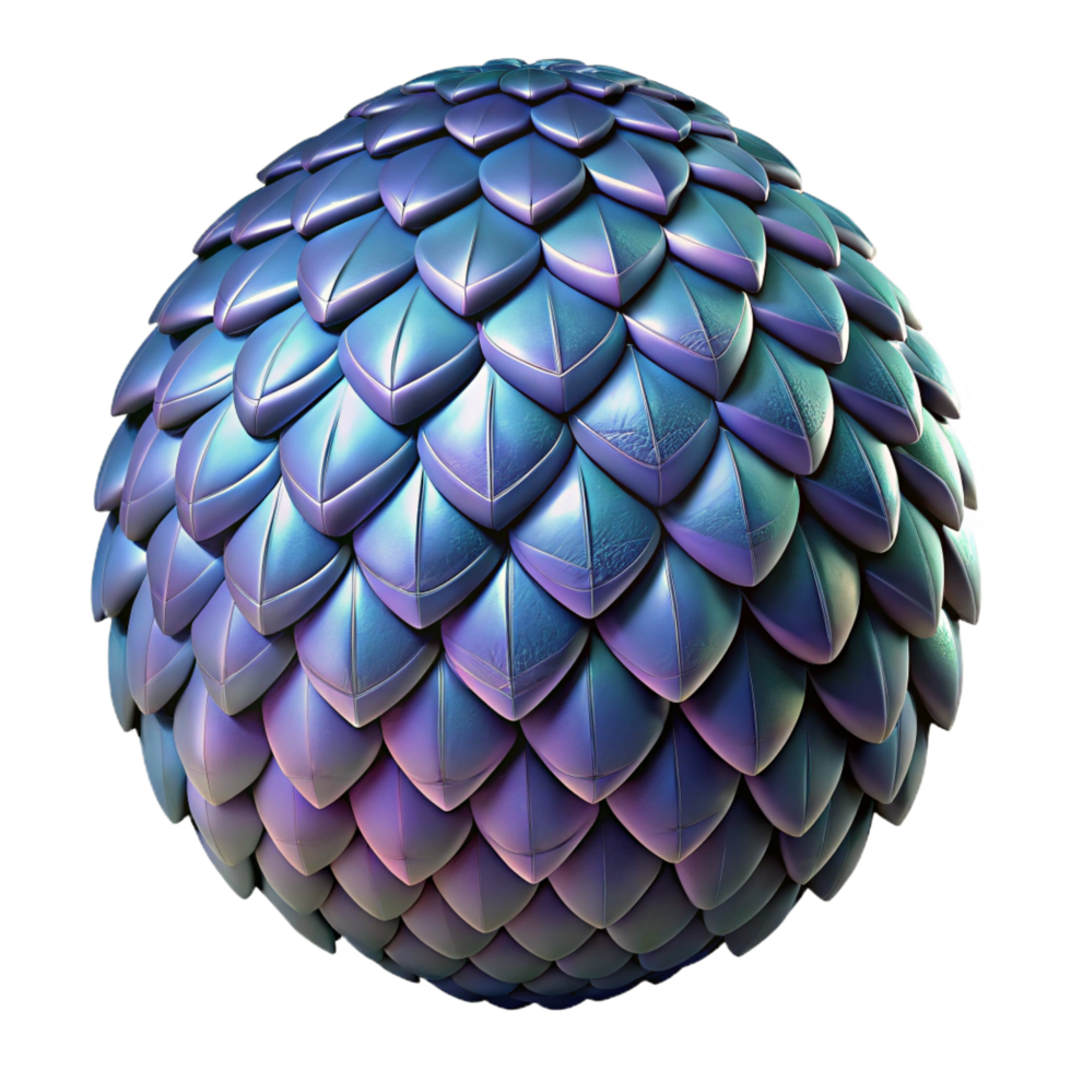 nostalgic immaculate A single, detailed dragon scale with intricate patterns. NO BACKGROUND with Transparent Background. premium png