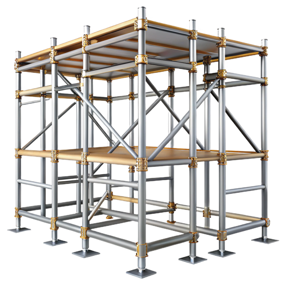 magnificent gothic Scaffolding section, metal, construction, NO BACKGROUND with Transparent Background. luxury png