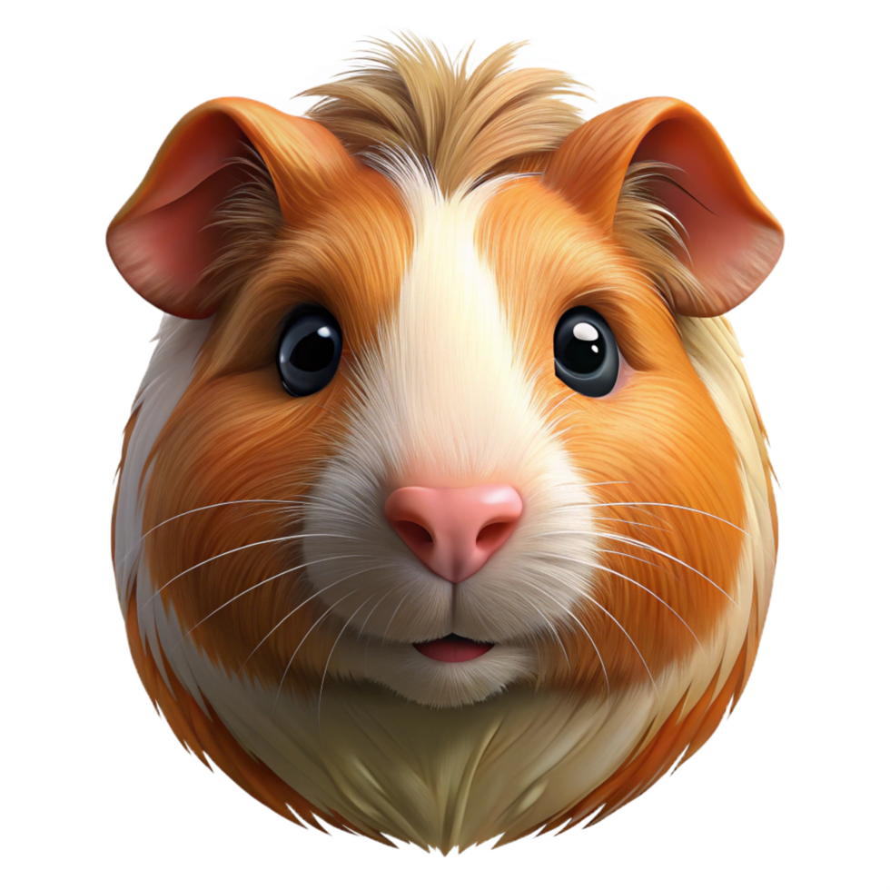 magnificent elegant A portrait of a guinea pig NO BACKGROUND with Transparent Background. masterfully captured png