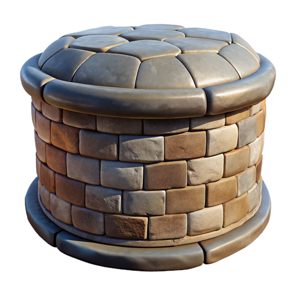 vibrant exemplary Stone wall cap, weathered texture, NO BACKGROUND with Transparent Background. png