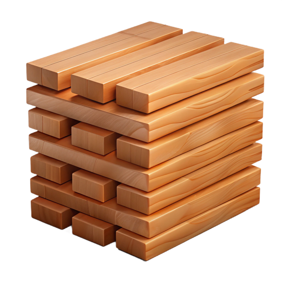 nostalgic picturesque Stack of lumber NO BACKGROUND with Transparent Background. authentic png