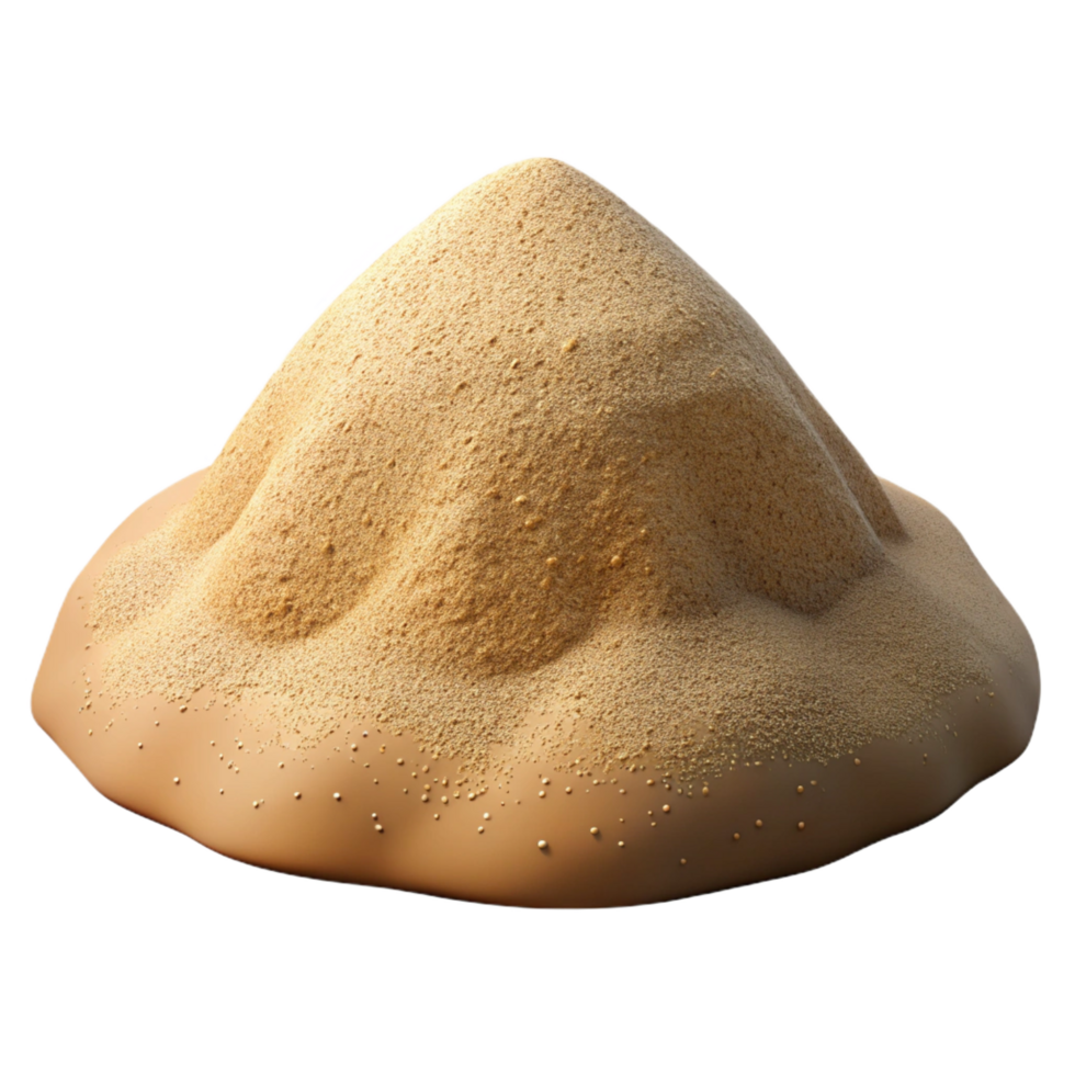 vibrant avant-garde Small pile of sand NO BACKGROUND with Transparent Background. flawless png