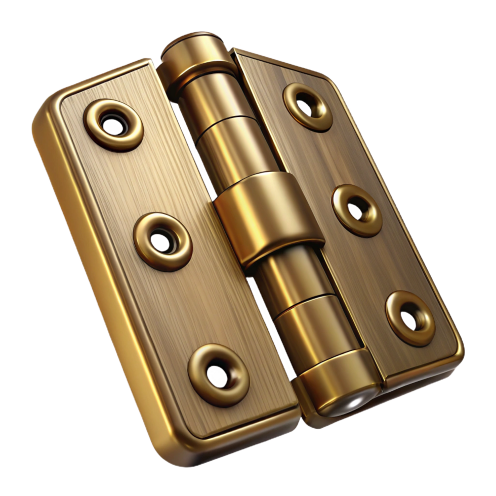 immaculate distinctive Door hinge, brass, decorative, NO BACKGROUND with Transparent Background. png