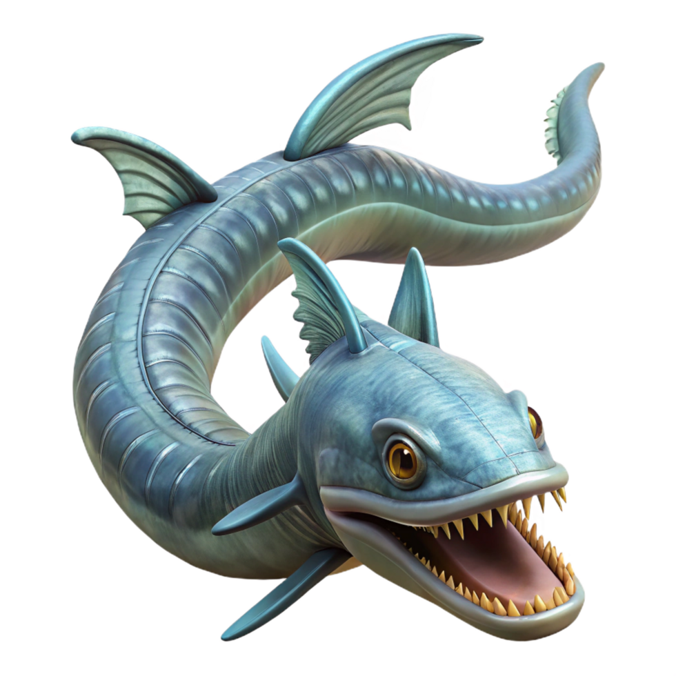 passionate spectacular Leviathan, sea monster, biblical proportions, NO BACKGROUND with Transparent Background. 8K png