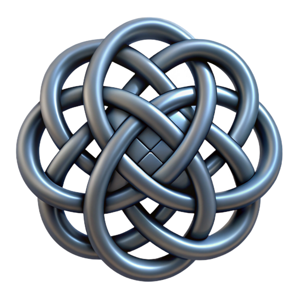 unparalleled contemporary Celtic Knot, intricate and symbolic design, NO BACKGROUND with Transparent Background. top-tier png