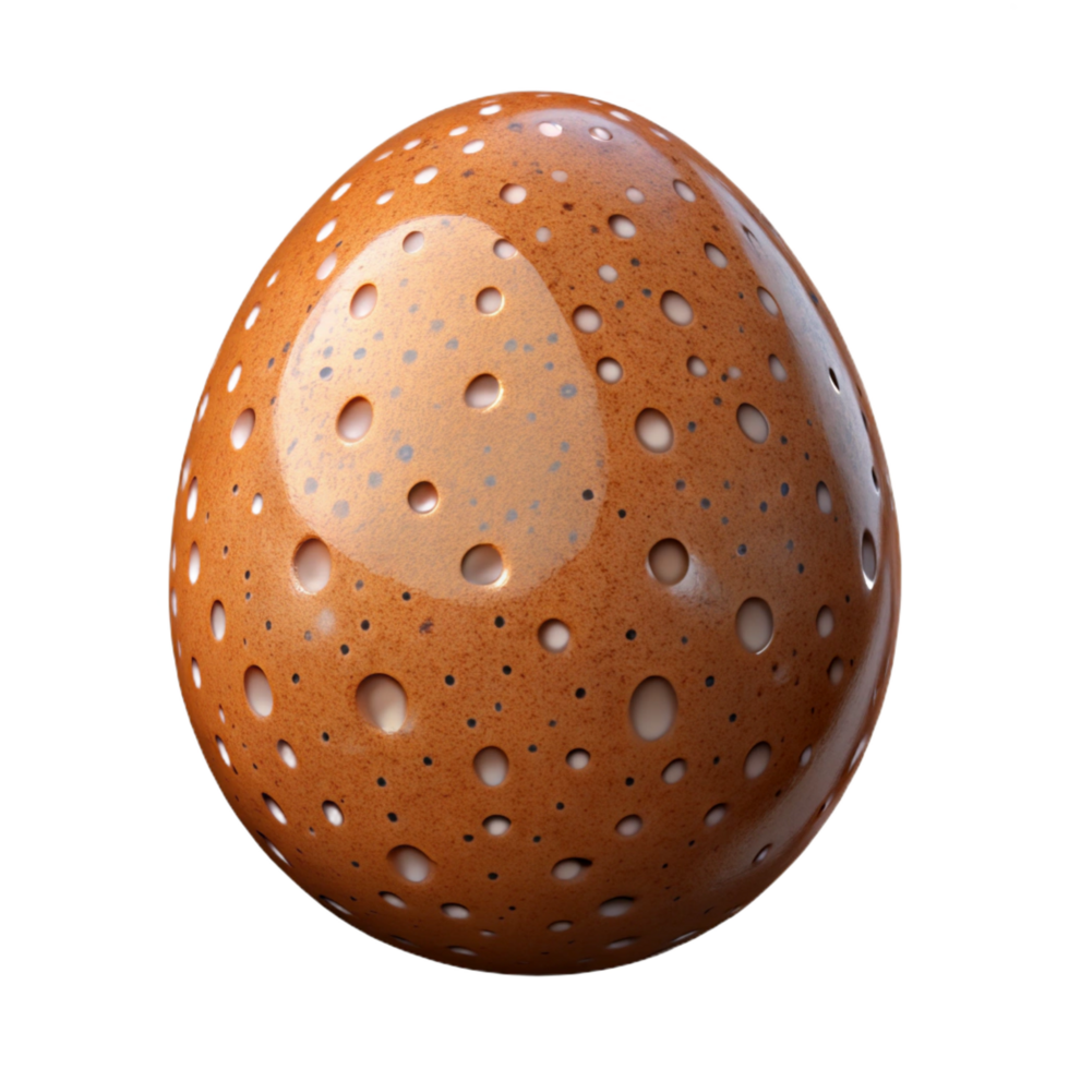 playful striking One brown speckled hen's egg NO BACKGROUND with Transparent Background. gallery standard png