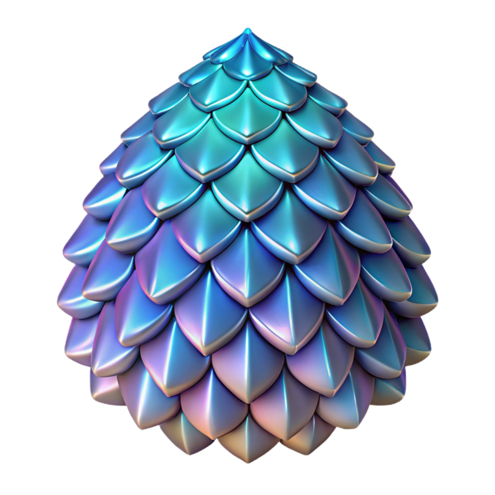 rare surreal A stylized dragon scale, with shimmering texture. NO BACKGROUND with Transparent Background. ultra HD png