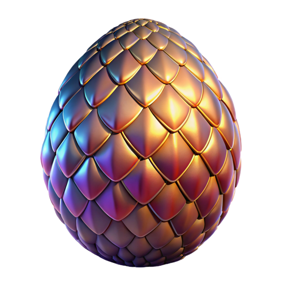splendid elegant A detailed dragon egg, with shimmering scales. NO BACKGROUND with Transparent Background. elite png