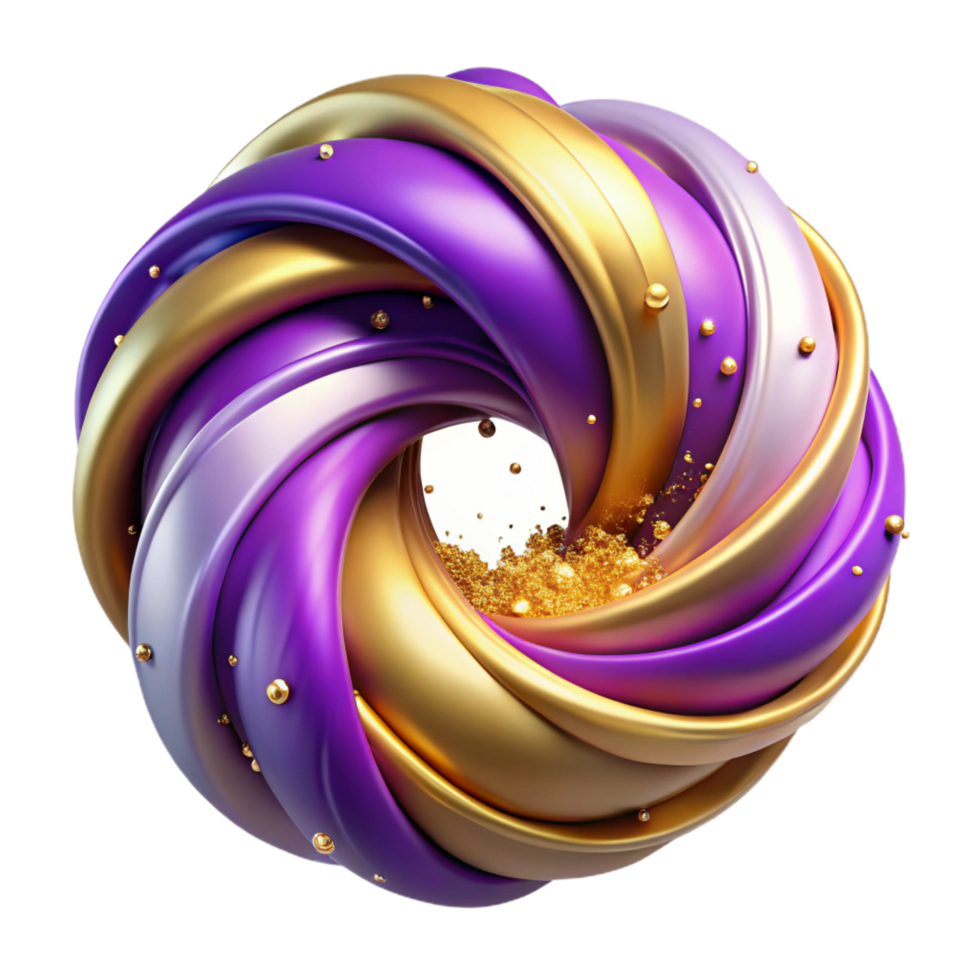 unparalleled traditional A swirling vortex of vibrant purple and gold particles. NO BACKGROUND with Transparent Background. sharp png