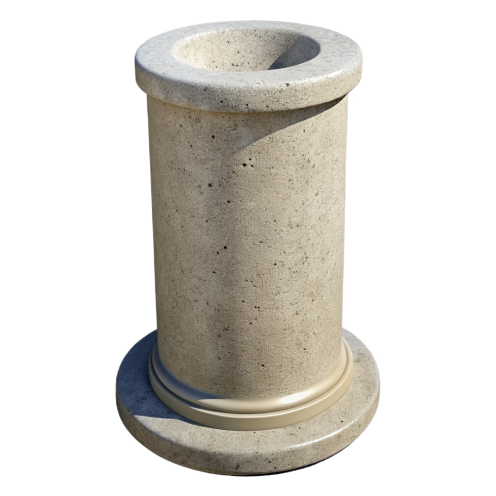 radiant victorian Concrete pillar texture sample, NO BACKGROUND with Transparent Background. top-tier png