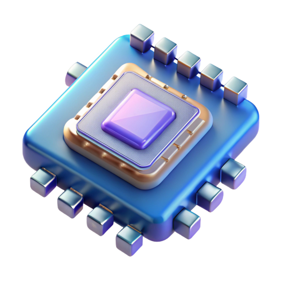 picturesque gothic Quantum computer processor NO BACKGROUND with Transparent Background. top-tier png