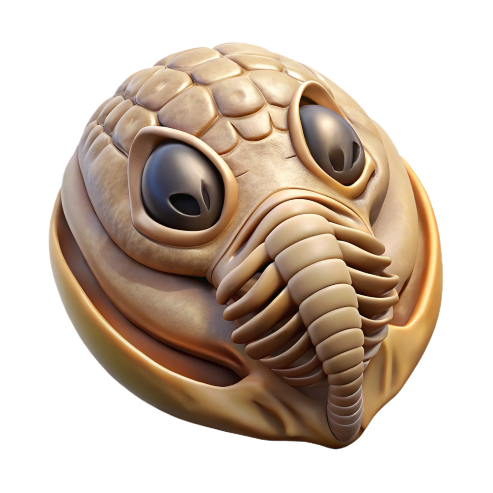 majestic quintessential Alien fossil with unusual markings NO BACKGROUND with Transparent Background. png