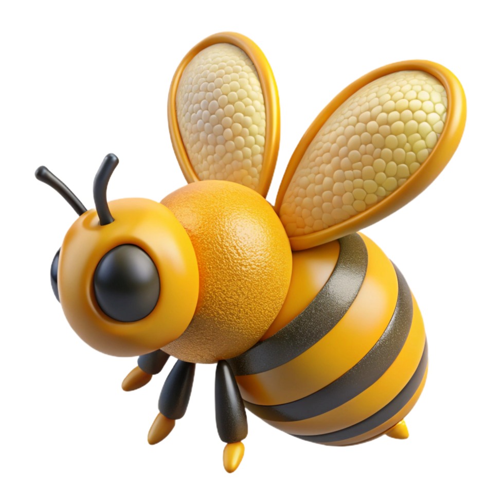splendid artistic Honeybee covered in pollen NO BACKGROUND with Transparent Background. artisan png