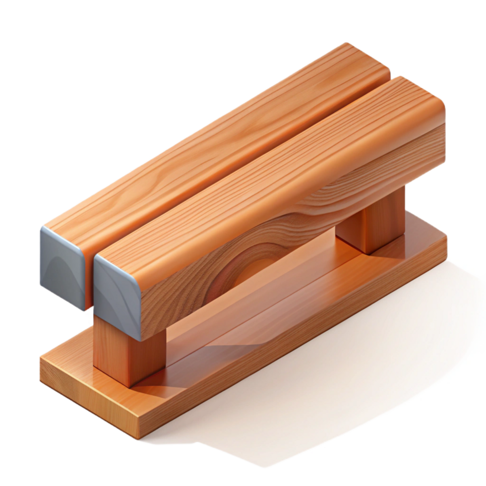 serene intense minimalist CAD rendering of a wood beam NO BACKGROUND with Transparent Background. professional png