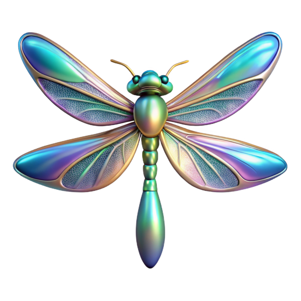 mesmerizing coveted Dragonfly, iridescent wings, delicate body NO BACKGROUND with Transparent Background. png